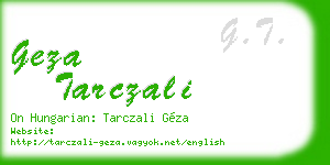 geza tarczali business card